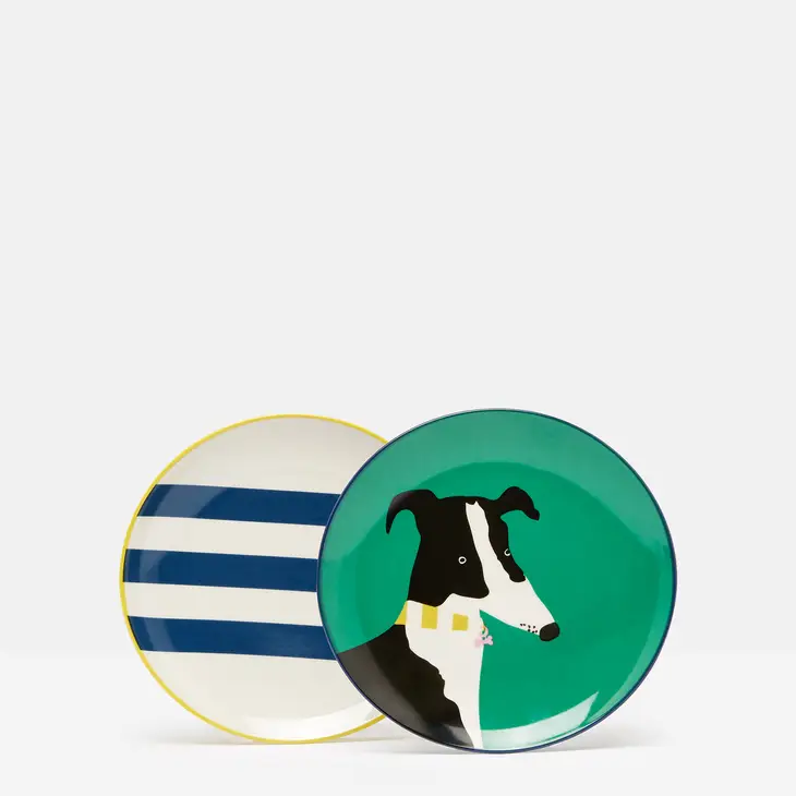 Hot Dog Tea Towel Set By Joules Pinks & Green