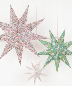 Liberty Print Paper Star Decorations - By Meri-Meri