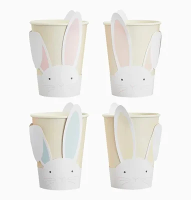 Cute Pastel Bunny Paper Cup Set - By Ginger Ray