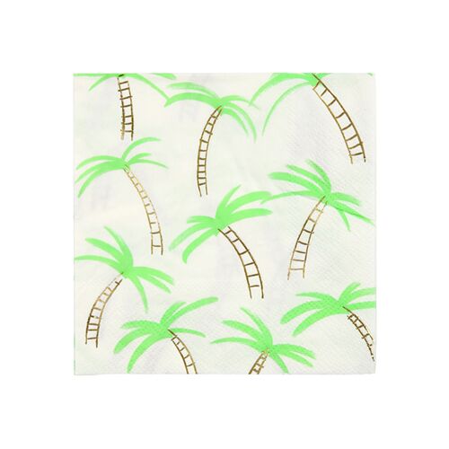 Palm Tree Paper Napkin Set By MeriMeri Pinks & Green