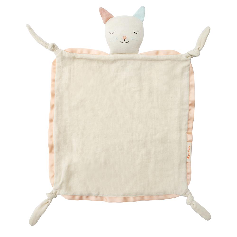 Adorable Soft Cat Baby Blanket By MeriMeri Pinks & Green