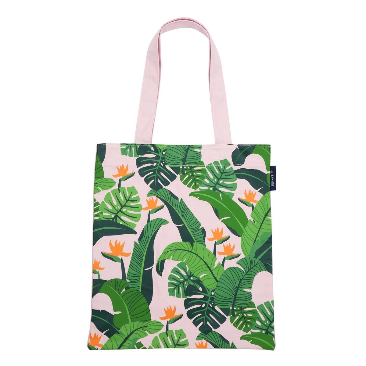Tropical Print Tote Bag - By Sunnylife - Pinks & Green