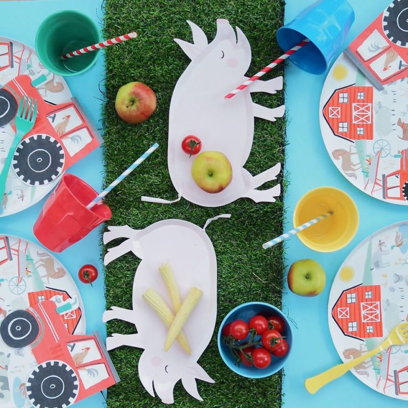 Tractor Cake Candle Pinks & Green