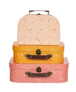 Set of 2 Rattan Print Suitcases Sass & Belle 