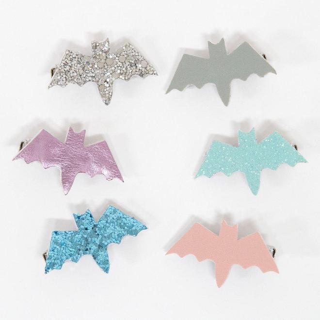 Halloween Bat Hair Clip Set - By Meri-Meri - Pinks & Green