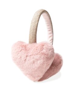 Pale Pink Heart Ear Muffs - By Rockahula