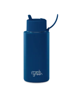 Ceramic Reusable Bottle - 34oz - Navy - By Frank Green
