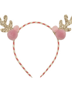 Stripy Pom Pom Reindeer Headband - By Rockahula Kids
