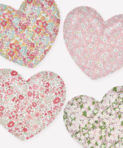 Liberty Print Heart Shape Reusable Plate Set - By Meri-Meri
